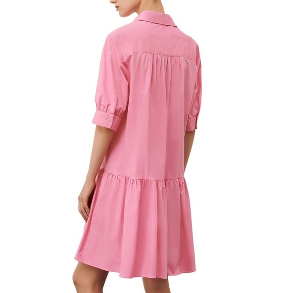MARELLA BY MAX MARA Women’s Size 12 Pink Summer Collared Shirt Dress Cotton NEW - Picture 2 of 15